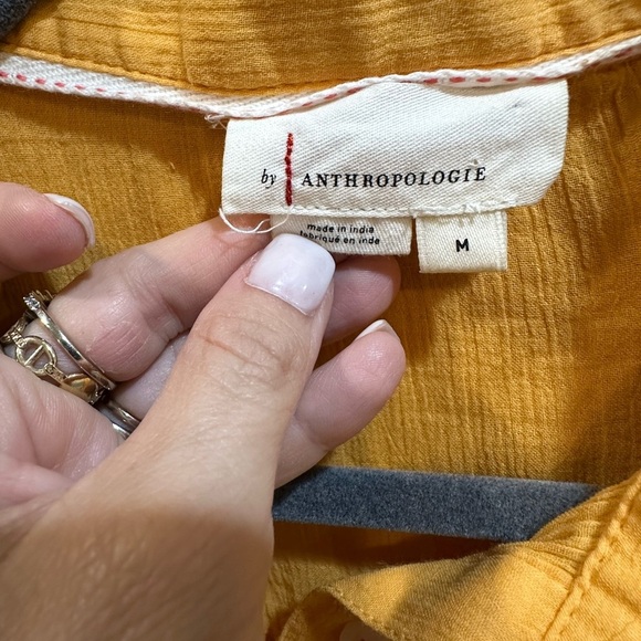 Anthropologie Cotton Duster Tunic Shirt Size M EUC Pumpkin Patch Fall Vibes - Picture 2 of 5